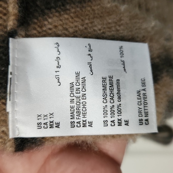 Charter Club Cushmere crew neck animal print sweater - Picture 6 of 9